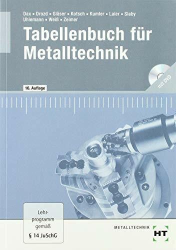 Dax, Wilhelm eBook inside: Buch und eBook Tabellenbuch für Metalltechnik
