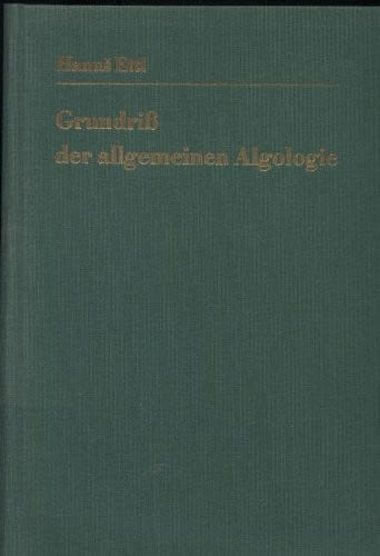 Ettl, Hanus. Grundrià der allgemeinen Algologie