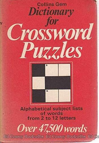 JANE KERR MACAUSLANE Dictionary for Crossword Puzzles