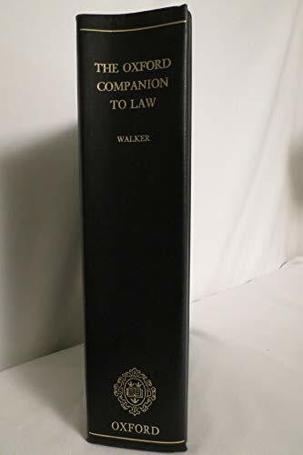 Walker, David M. The Oxford Companion to Law