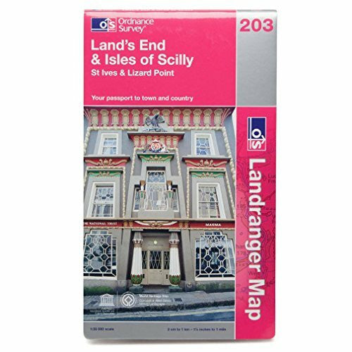 Ordnance Survey Land's End & Isles of Scilly, St Ives & Lizard Point (OS Landranger Map)