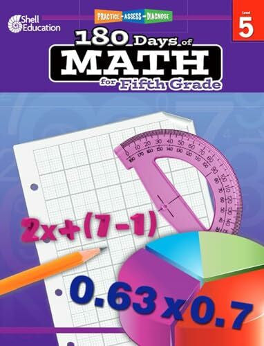Smith, Jodene 180 Days of Math for Fifth Grade: Practice, Assess, Diagnose (180 Days of Practice)