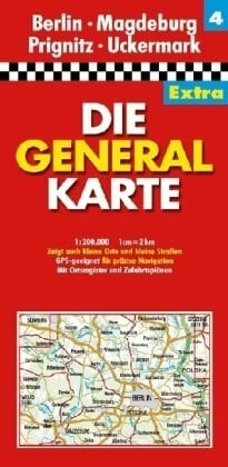 EXTRA MAIR, GENERALKARTEN Die Generalkarte Extra Berlin, Magdeburg, Prignitz, Uckermark 1:200 000