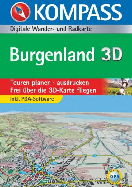 Burgenland 3D: Digitale Wander- und Bikekarte: Touren planen, ausdrucken. Frei über die 3D-Karte fliegen. Inkl. PDA-Software. Für Windows NT4.0 (ohne ... 2000, XP (KOMPASS Digitale Karten, Band 4296)