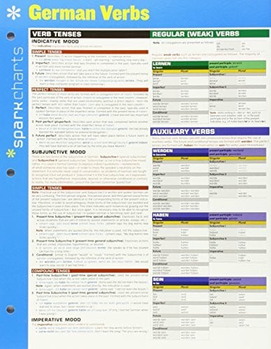 Sparknotes German Verbs (Sparknotes Sparkcharts)