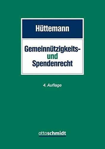 Hüttemann, Rainer Gemeinnützigkeits- und Spendenrecht
