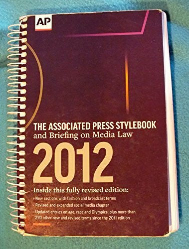 Goldstein, Norm Associated Press Stylebook And Briefing On Media Law 2002 Edition