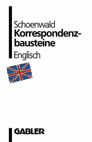 Schoenwald, Ulrich Korrespondenzbausteine Englisch