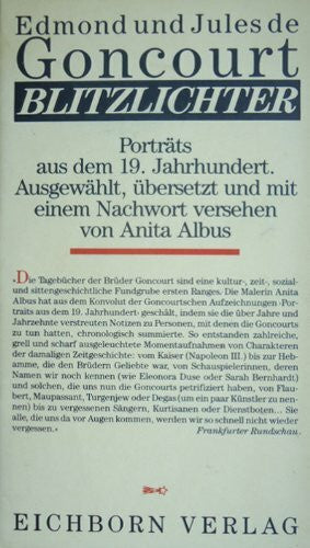 Albus, Anita Blitzlichter: Portraits aus dem 19. Jahrhundert (Die Andere Bibliothek. Erfolgsausgaben)