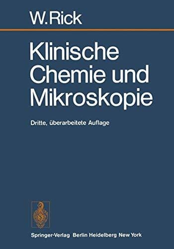 Rick, Wirnt Klinische Chemie und Mikroskopie: Eine Einführung