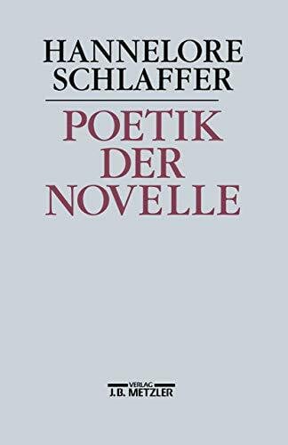 Schlaffer, Hannelore Poetik der Novelle