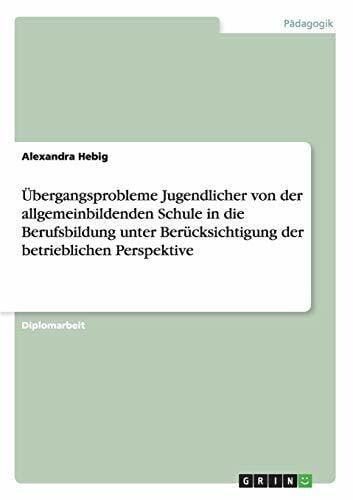 Hebig, Alexandra Übergangsprobleme Jugendlicher in die Berufsbildung: Diplomarbeit