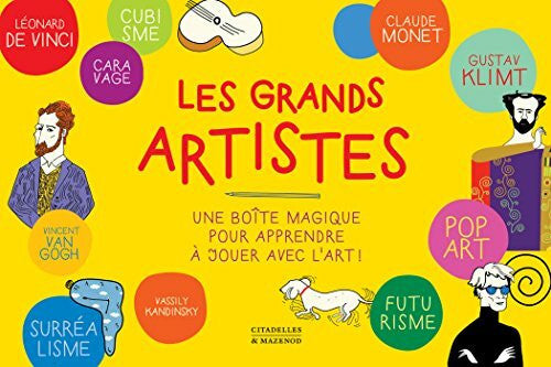 Temperini, Renaud Les grands artistes: Une boîte magique pour apprendre à jouer avec l'art ! Contient : 10 dépliants cartonnés de 8 pages, 2 feuillets d'autocollants, 2 feuillets transparents