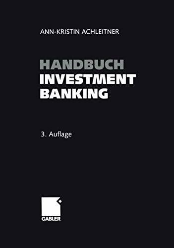 Achleitner, Ann-Kristin Handbuch Investment Banking