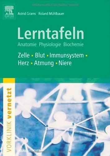 Mühlbauer, Roland Lerntafeln 'Vorklinik vernetzt' - Anatomie, Biochemie, Physiologie: Zelle, Blut, Immunsystem, Herz, Atmungswege, Niere und Harnwege: Zelle, Blut, Immunsystem, Herz, Atmung, Niere
