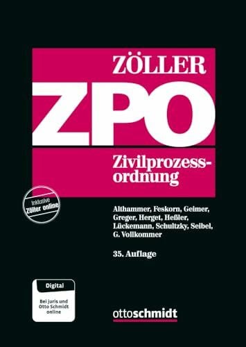 Zöller Zivilprozessordnung ZPO: Kommentar