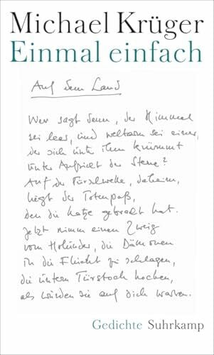 Krüger, Michael Einmal einfach: Gedichte