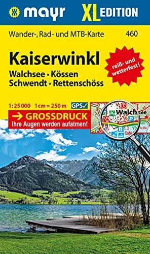 KOMPASS-Karten GmbH Mayr Wanderkarte Kaiserwinkl XL 1:25.000: Wander-, Rad- und MTB-Karte