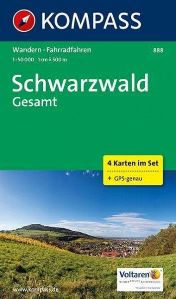 KOMPASS-Karten GmbH KOMPASS Wanderkarte Schwarzwald Gesamt: Wanderkarten-Set in der Schutzhülle. GPS-genau. 1:50000