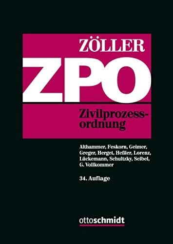 Zöller Zivilprozessordnung: Kommentar