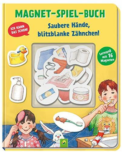 Campanella, Marco Magnet-Spiel-Buch Saubere Hände, blitzblanke Zähnchen! Lernspaß mit 16 Magneten: Magnetbuch zum spielerisch Hygiene lernen für Kinder ab 4 Jahren