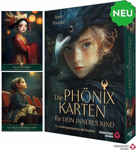 Vonjahr, Anne Die Phönixkarten für dein Inneres Kind - 44 Archetypenkarten und 192-seitiges farbiges Booklet