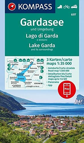 A préciser KOMPASS Wanderkarten-Set 697 Gardasee und Umgebung - Lake Garda and its surroundings - Lago di Garda e dintorni (3 Karten) 1:35.000: inklusive Karte ... Verwendung in der KOMPASS-App. Fahrradfahren.