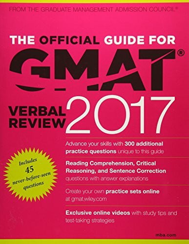 GMAC (Graduate Management Admission Council) The Official Guide for GMAT Verbal Review 2017 with Online Question Bank and Exclusive Video