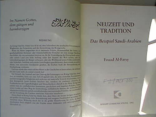 AL-FARSY, F., Neuzeit und Tradition - Das Beispiel Saudi-Arabien