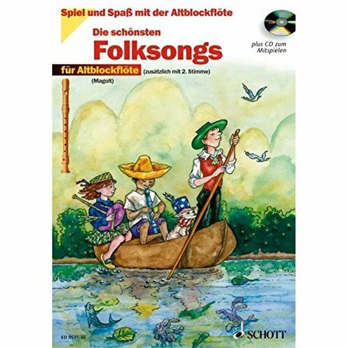 Estenfeld-Kropp, Christa Die schönsten Folksongs: sehr leicht bearbeitet. 1-2 Alt-Blockflöten. (Spiel und Spaß mit der Blockflöte)