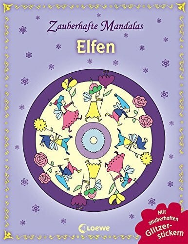 Labuch, Kristin Zauberhafte Mandalas - Elfen (mit Glitzerstickern): Ausmalbuch für Mädchen und Jungen ab 5 Jahre