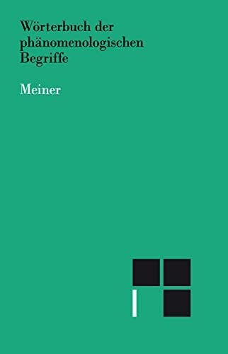 Vetter, Helmuth Wörterbuch der phänomenologischen Begriffe