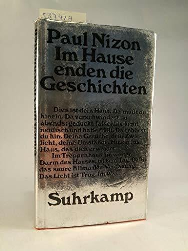 Nizon, Paul Im Hause enden die Geschichten