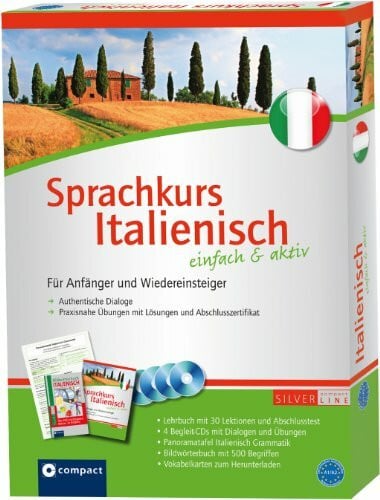 Vial, Valerio Italienisch einfach & aktiv: 2 Bücher, 4 CDs, Grammatiktafel A1-A2