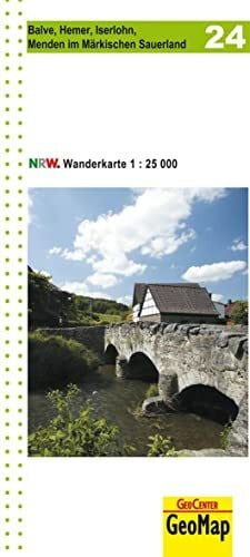 Geobasisdaten: Land NRW Balve, Hemer, Iserlohn, Menden im Märkischen Sauerland Blatt 24, topographische Wanderkarte NRW: 1:25.000 (Geo Map)