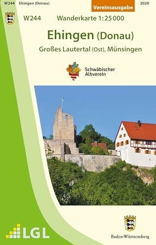 Schwäbischer Albverein e.V. W244 Ehingen (Donau) - Großes Lautertal (Ost), Münsingen: Wanderkarte 1:25.000 (Karte des Schwäbischen Albvereins)