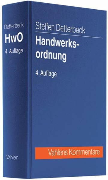 Detterbeck, Steffen Handwerksordnung: Kommentar