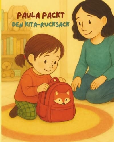 Mauer, Alina Paula packt den Kita-Rucksack: „Ein liebevoll illustriertes Bilderbuch zur sanften Kita-Eingewöhnung – nach dem Berliner Modell. Für Kinder ab 2 Jahren zum Vorlesen, Mutmachen und Verstehen.“