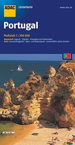 ADAC-Länderkarte: Portugal 1:300.000: Register: Legende, Citypläne, Ortsregister. Karte: Sehenswürdigkeiten, Natur- und Nationalparks, landschaftlich schöne Strecken (ADAC LänderKarten)
