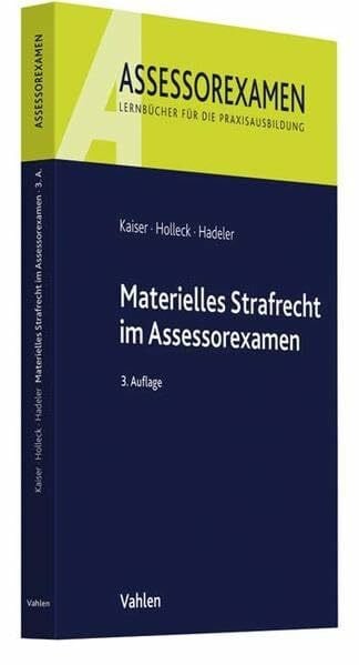 Hadeler, Henning Materielles Strafrecht im Assessorexamen