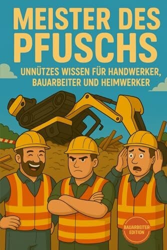 Lindner, Dominic Meister des Pfuschs – Unnützes Wissen für Handwerker, Bauarbeit und Heimwerker - Bauarbeiter Edition: Baustellenwitze, gefährliches Halbwissen & harte ... Maurer & Poliere - Hochbau und Tiefbau