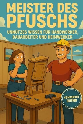 Lindner, Dominic Meister des Pfuschs – Unnützes Wissen für Handwerker, Bauarbeit und Heimwerker - Heimwerker Edition: DIY-Fails, Werkzeugwissen & lustige Fakten – das ... Geschenk für Heimwerker, Männer & Bauchaoten