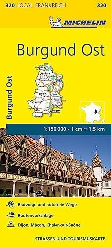 MICHELIN Michelin Burgund Ost: Straßen- und Tourismuskarte 1:150.000 (MICHELIN Localkarten)