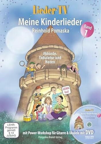 Martina Krause Lieder-TV: Meine Kinderlieder – Band 1 (mit DVD): Akkorde, Tabulatur, Noten. Mit Power-Workshop für Gitarre und Ukulele: Akkorde, Tabulatur, Noten. ... für Gitarre und Ukulele - inkl. DVD