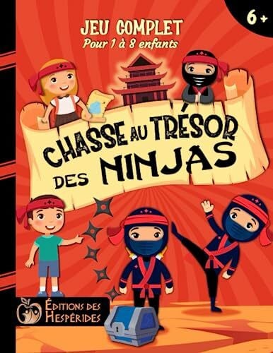 Evode, Carl Chasse au trésor des Ninjas: kit complet | Pour 1 à 8 enfants, de 6 à 10 ans | Idéal pour une fête d'anniversaire (Chasse au trésor pour les enfants)