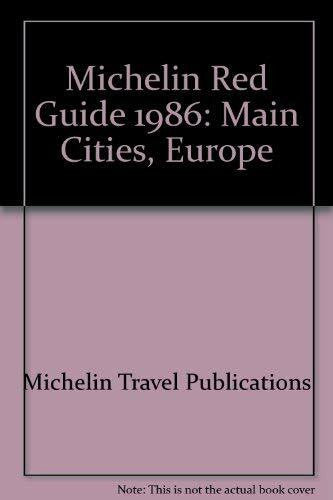 Michelin Travel Publications Main Cities, Europe (Michelin Red Guide)