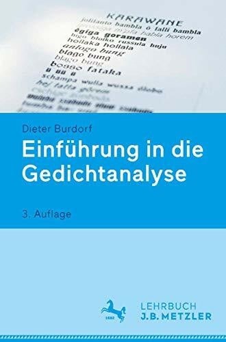 Burdorf, Dieter Einführung in die Gedichtanalyse