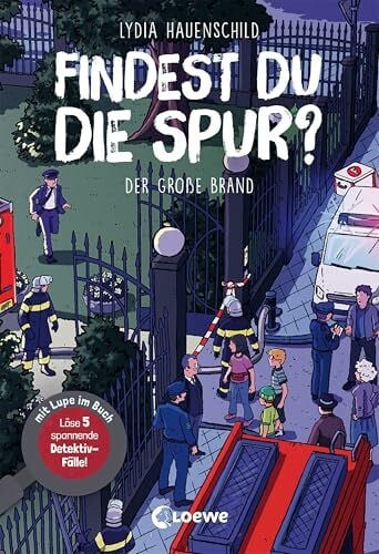 Krause, Joachim Findest du die Spur? - Der große Brand: Löse 5 spannende Detektiv-Fälle! - mit Lupe im Buch - Finde die Lösung in spannenden Suchbildern - Für Kinder ab 8 Jahren