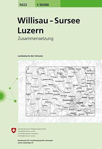 Bundesamt für Landestopografie swisstopo 5022 Willisau - Sursee - Luzern: Zusammensetzung (Landeskarte 1:50 000 Zusammensetzungen)