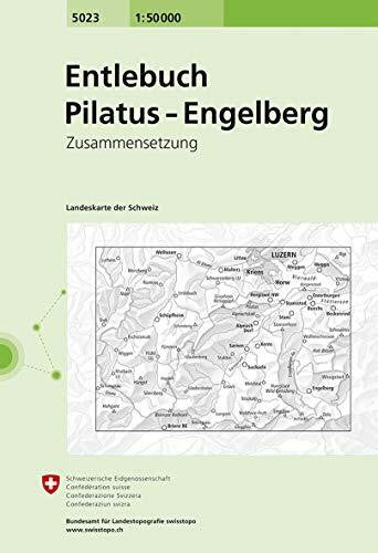 Bundesamt für Landestopografie swisstopo 5023 Entlebuch - Pilatus - Engelberg: Zusammensetzung (Landeskarte 1:50 000 Zusammensetzungen)